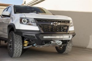 Chevrolet Colorado ZR2 Bumper - Front - Addictive Desert Designs - Stealth Fighter with Winch Mount - Hammer Black - `17-`18 Chevrolet Colorado ZR2 Bumper - Front - Addictive Desert Designs - Stealth Fighter with Winch Mount - Hammer Black - `17-`18